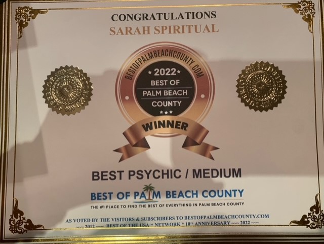 SarahSpiritual Best of palm Beach 2023 Winner Master Image